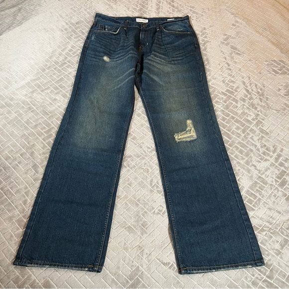 Bullhead Other - Bullhead Denim Blue Jeans Rincon Straight Dark Wash Distressed Mens size 34x34